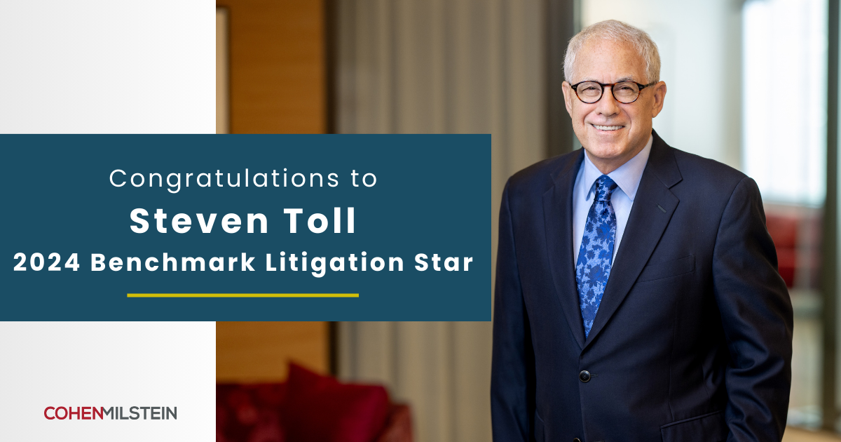 Steven J. Toll Named 2024 Litigation Star Cohen Milstein