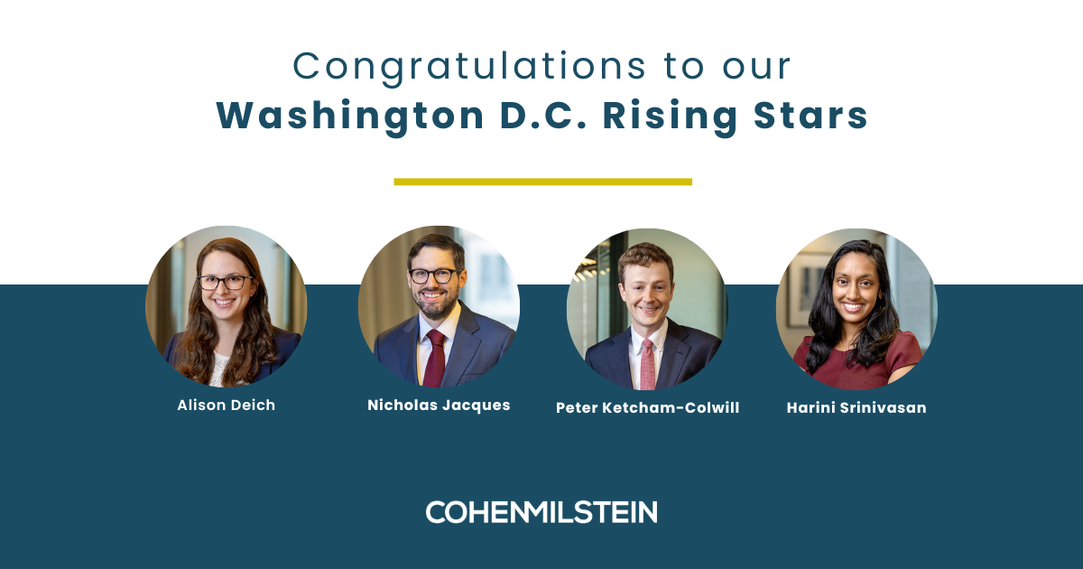 2024 Super Lawyers Rising Stars D.C. Cohen Milstein