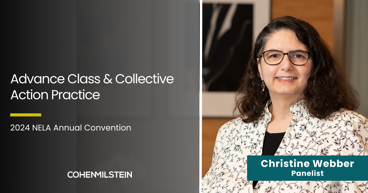 Advance Class & Collective Action Practice - Cohen Milstein